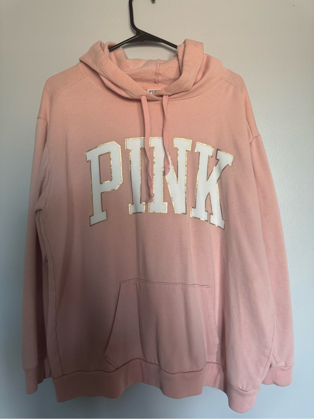 PINK Victoria's Secret Light Pink Logo Hoodie Sweater